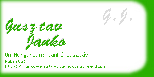 gusztav janko business card